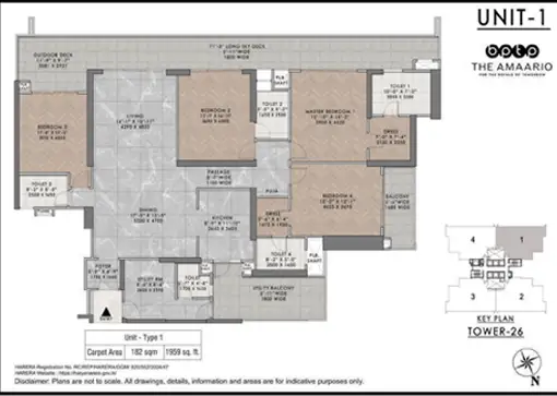 Blurred 2 BHK floor plan preview